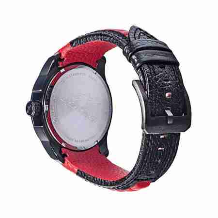 фото 4 Красиві дрібниці (подарунки мотоциклісту) Годинник Alpinestars Tech Watch 3H Black-Red Leather-Black-Red