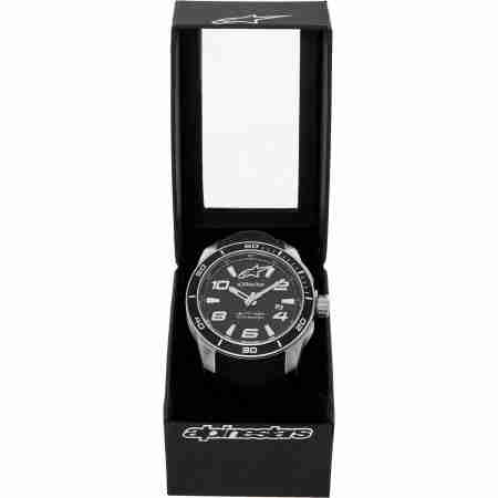 фото 3 Красивые мелочи (подарки мотоциклисту) Часы Alpinestars Tech Watch 3H Steel-Black