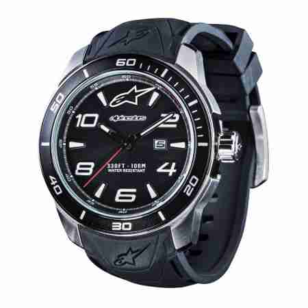 фото 1 Красиві дрібниці (подарунки мотоциклісту) Годинник Alpinestars Tech Watch 3H Steel-Black