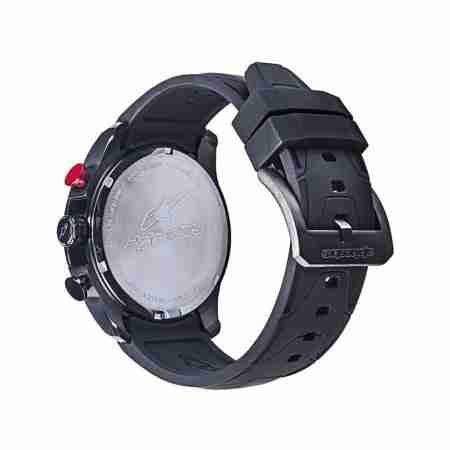фото 4 Красиві дрібниці (подарунки мотоциклісту) Годинник Alpinestars Tech Watch Chrono Leather Strap Black-Red