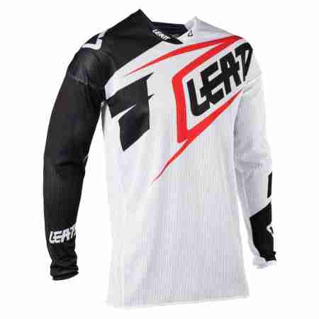 фото 2 Кросовий одяг Мотоджерсі Leatt Jersey GPX 4.5 X-Flow White-Black L