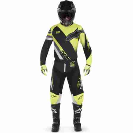 фото 3 Кроссовая одежда Мотоштаны Alpinestars Racer Supermatic Black-Yellow-Grey M (32)