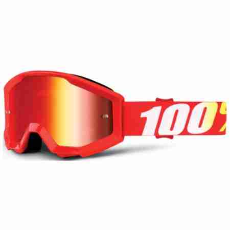 фото 1 Кроссовые маски и очки Мотоочки детские 100% Strata JR Goggle Furnace - Mirror Red Lens