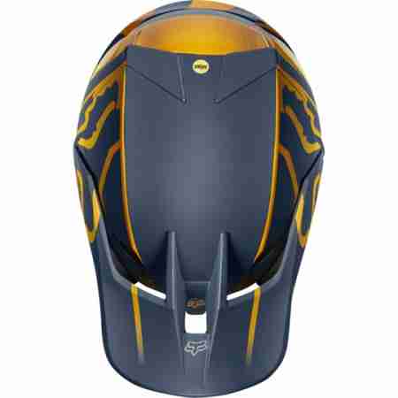 фото 3 Мотошлемы Мотошлем Fox V3 Kila Helmet ECE Navy-Yellow S