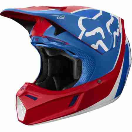 фото 2 Мотошлемы Мотошлем Fox V3 Kila Helmet ECE Blue-Red S