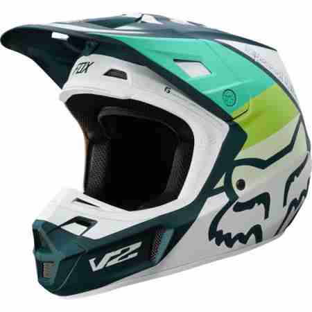 фото 2 Мотошоломи Мотошолом Fox V2 Murc Helmet ECE Green L