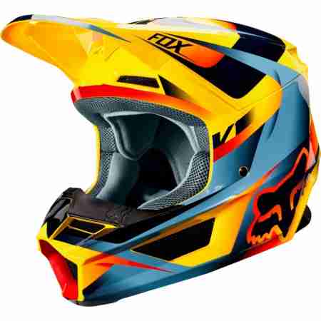 фото 1 Мотошлемы Мотошлем Fox V1 Motif Helmet Yellow XL