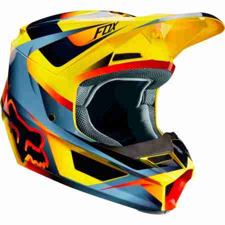 фото 3 Мотошлемы Мотошлем Fox V1 Motif Helmet Yellow XL