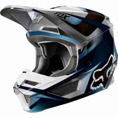 фото 1 Мотошлемы Мотошлем Fox V1 Motif Helmet Blue-Grey L