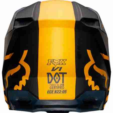 фото 4 Мотошлемы Мотошлем Fox V1 Mata Helmet Navy-Yellow L