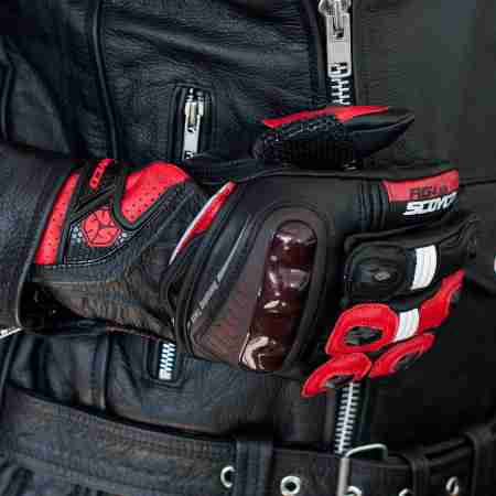 фото 2 Мотоперчатки Мотоперчатки Scoyco RG4 Black-Red XL