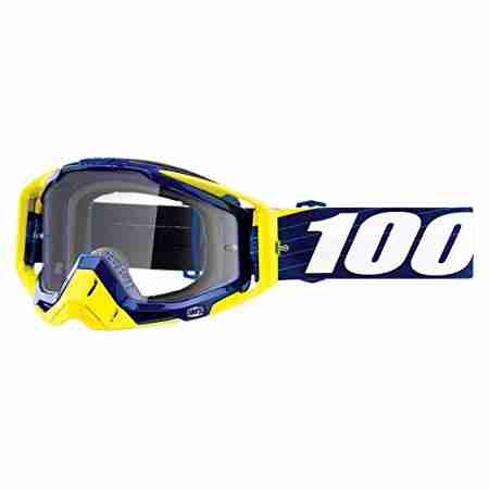 фото 1 Кроссовые маски и очки Мото очки 100% RACECRAFT Goggle Bibal/Navy - Clear Lens