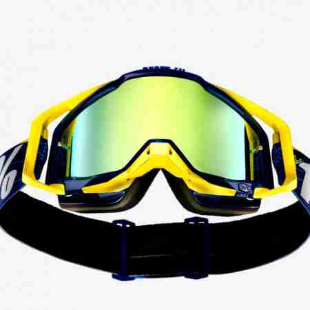 фото 2 Кроссовые маски и очки Мото очки 100% RACECRAFT Goggle Bibal/Navy - Mirror Gold Lens