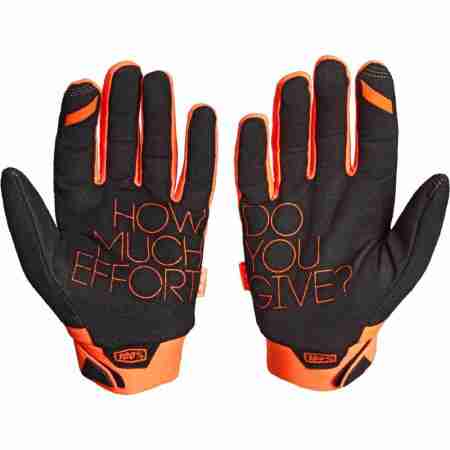 фото 2 Мотоперчатки Мотоперчатки 100% Brisker Cold Weather Fluo Orange-Black 2XL (12)