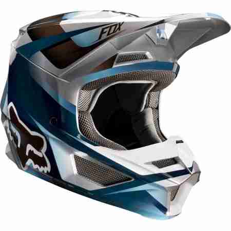 фото 3 Мотошоломи Мотошолом Fox V1 Motif Helmet Blue-Grey XL