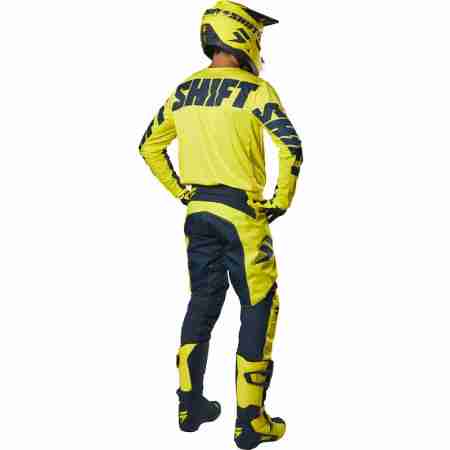 фото 5 Мотоштаны Мотоштаны детские Shift Youth Whit3 York Pant Yellow-Navy 26