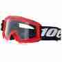 фото 1 Кроссовые маски и очки Детские мото очки 100% Strata Mini Goggle Red - Clear Lens