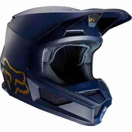 фото 1 Мотошлемы Мотошлем FOX V1 SE Helmet Navy Gold 2XL
