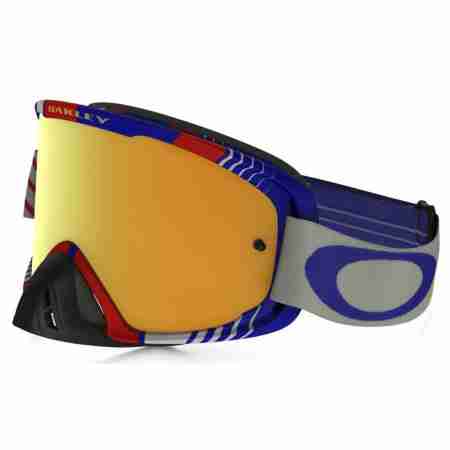 фото 1 Кроссовые маски и очки Мотоочки Oakley O2 MX BIOHAZARD Red-Blue 24K Iridium-Clear