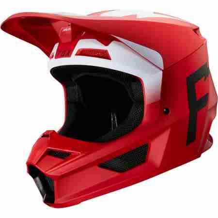 фото 1 Мотошлемы Мотошлем Fox V1 Werd Helmet Flame-Red XS