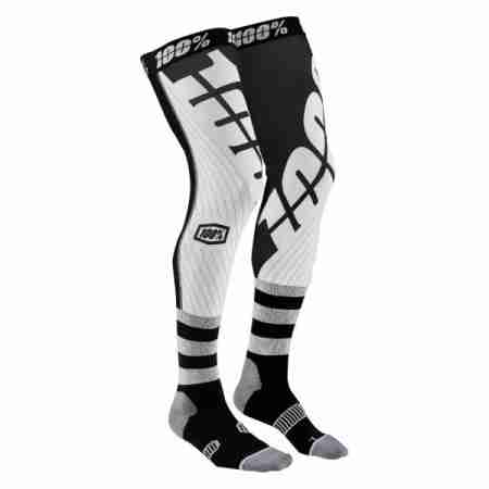 фото 1  Мотошкарпетки Ride 100% Rev Knee Brace Performance Moto Socks Black-White L/XL