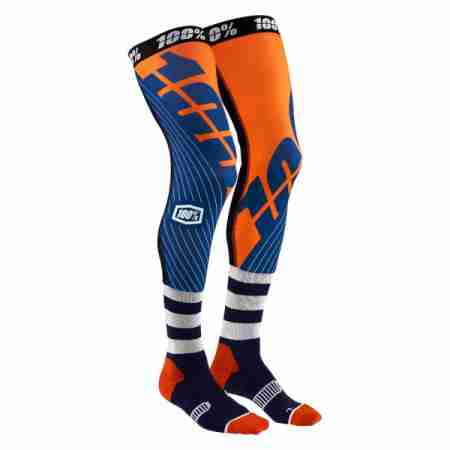 фото 1  Мотошкарпетки Ride 100% Rev Knee Brace Performance Moto Socks Navy-Orange S/M