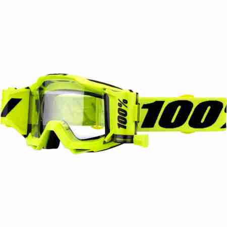 фото 1 Кросові маски і окуляри Мотоокуляри 100% Accuri Forecast Fluo Yellow - Clear Lens Roll-Off