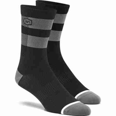 фото 1  Шкарпетки 100% Flow Performance Socks Black-Grey L-XL