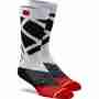фото 1  Носки 100% Rift Athletic Socks Steel Grey-Red L-XL