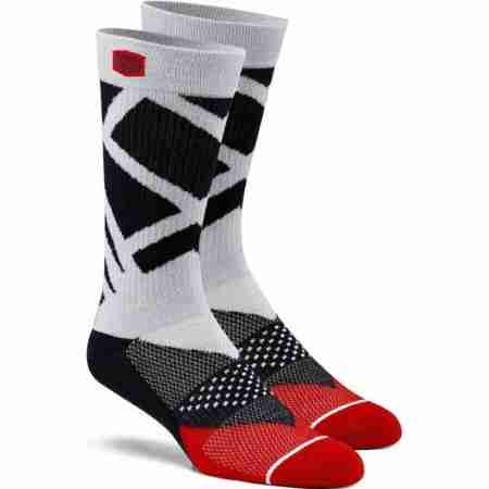 фото 1  Носки 100% Rift Athletic Socks Steel Grey-Red S-M