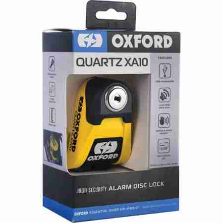 фото 2 Мотозамки Мотозамок Oxford Quartz XA10 Disc Lock Yellow-Black