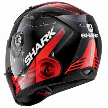 фото 2 Мотошлемы Мотошлем Shark Ridill 1.2 Mecca Black-Red-Silver  S