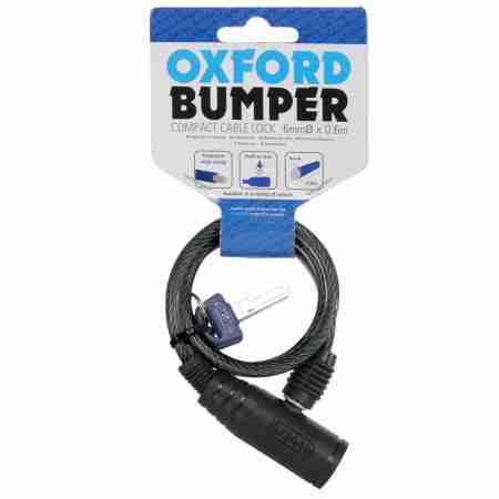 фото 1 Мотозамки Трос противоугонный Oxford Bumper Cable Lock Smoke 6mm x 600mm