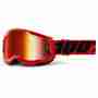 фото 1 Кроссовые маски и очки Мотоочки 100% Strata Goggle II Red - Mirror Red Lens Mirror Lens