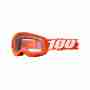 фото 1 Кроссовые маски и очки Мотоочки детские 100% Strata II Youth Goggle Clear Lens Orange