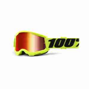 Мотоочки детские 100% Strata II Youth Goggle Mirror Red Lens Mirror Lens Yellow