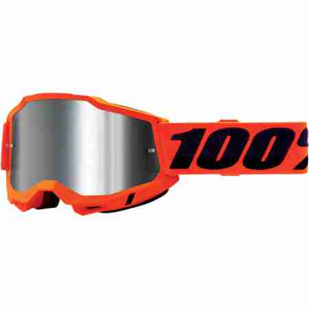 фото 1 Кроссовые маски и очки Мотоочки 100% Accuri Goggle II Mirror Silver Lens, Mirror Lens Orange