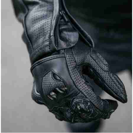фото 2 Мотоперчатки Мотоперчатки кожаные Spyke Tech Race Zero Black M