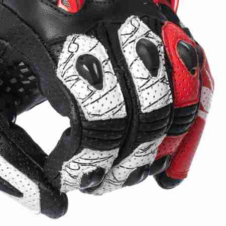 фото 3 Мотоперчатки Мотоперчатки кожаные Spyke Tech Sport Lady 2.0 Black-White-Fluo Red L