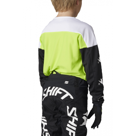 фото 2 Кросовий одяг Мотоджерсі дитяча Shift Youth White Label Flame Flo Yellow YXL