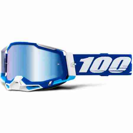 фото 1 Кроссовые маски и очки Мотоочки 100% Racecraft 2 Blue - Mirror Blue Lens