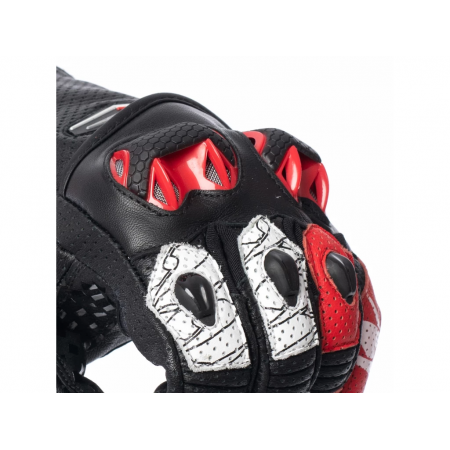 фото 4 Мотоперчатки Мотоперчатки кожаные Spyke Tech Sport Vented 2.0 Black-White-Fluo Red XL