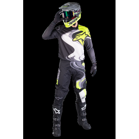 фото 4 Кросовий одяг Мотоджерсі Alpinestar Racer Flagship Black-Grey-Fluo Yellow L