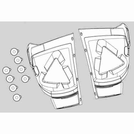фото 2 Запчастини для мотовзуття Захисні пластини до мотобот Leatt GPX 5.5 Boot Shin Plate Kit White 13