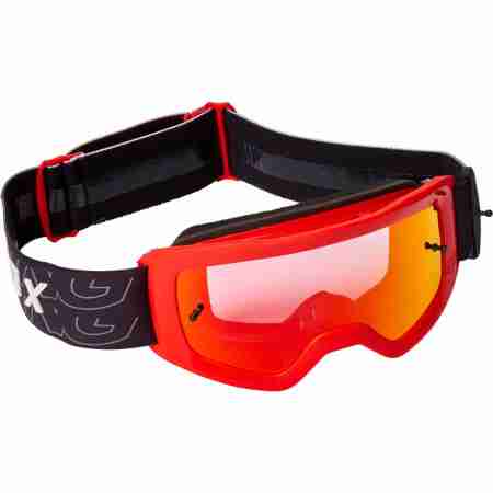 фото 1 Кроссовые маски и очки Мотоочки детские FOX YTH Main II  Spark Peril Goggle Flo Red Mirror Lens