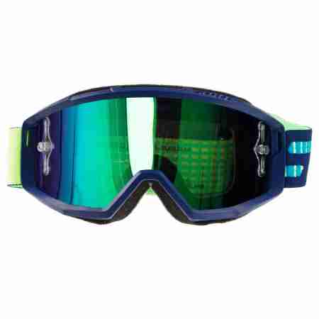 фото 2 Кроссовые маски и очки Мотоочки Scott Primal Blue-Yellow-Green Chrome Works