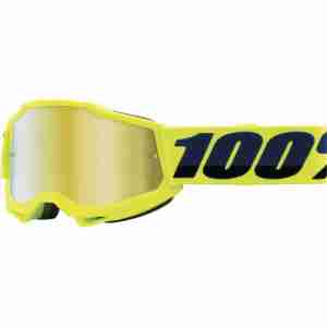 Мотоокуляри дитячі 100% Accuri 2 Fluo Yellow - Mirror Gold Lens, Mirror Lens