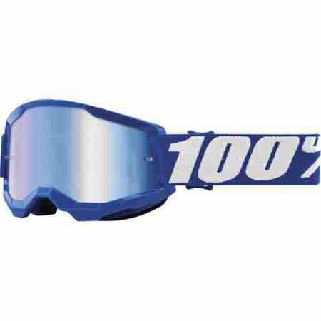 фото 1 Кросові маски і окуляри Мотоокуляри дитячі 100% Strata 2 Blue - Mirror Blue Lens, Mirror Lens