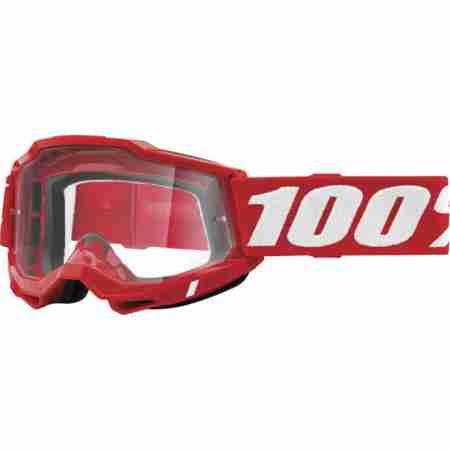 фото 1 Кроссовые маски и очки Мотоочки 100% Accuri 2 Red - Clear Lens, Clear Lens