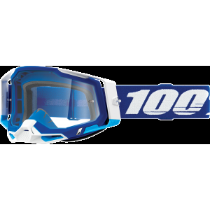 Мотоочки 100% Racecraft 2 Blue - Clear Lens, Clear Lens